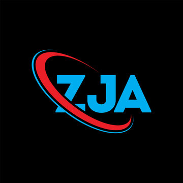 ZJA logo. ZJA letter. ZJA letter logo design. Initials ZJA logo linked with circle and uppercase monogram logo. ZJA typography for technology, business and real estate brand.