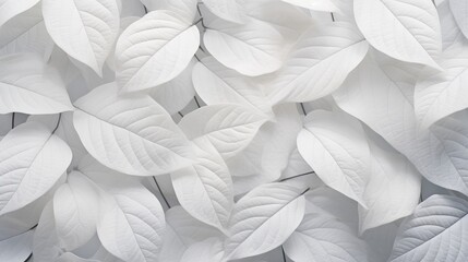 Elegant White Leaves on Background AI Generated