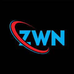 Fototapeta na wymiar ZWN logo. ZWN letter. ZWN letter logo design. Initials ZWN logo linked with circle and uppercase monogram logo. ZWN typography for technology, business and real estate brand.