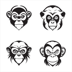 Vector design of a monkey icon