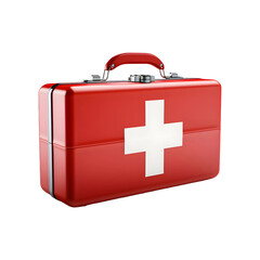 Fototapeta premium First aid kit (PNG Object) isolated on white background