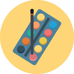 palette and brushes. fashion icon vector png. fashion dress icon png. craze, fad, mode, rage, style, laundry, vogue and clothing styles symbols design.