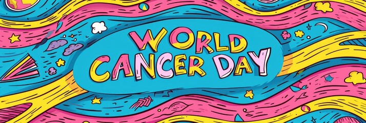 Uplifting Design for World Cancer Day with Encouraging Banner Text
