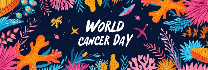 Inspiring World Cancer Day Creative Template with Powerful Lettering