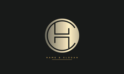 CH or HC Alphabet Letters Logo Monogram