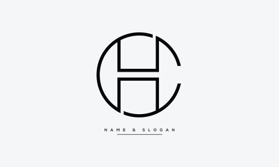 Fototapeta premium CH or HC Alphabet Letters Logo Monogram