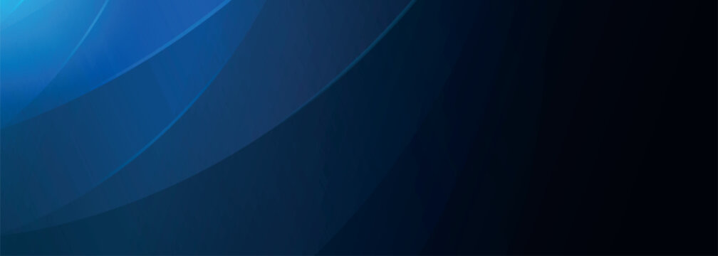 Modern dark blue banner background with geometric diagonal overlay and glowing lines eps 10