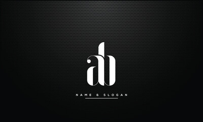 Alphabet letters icon logo AB or BA	
