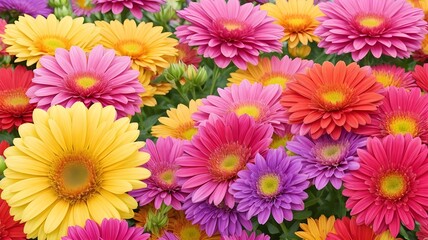 colorful flowers in the garden