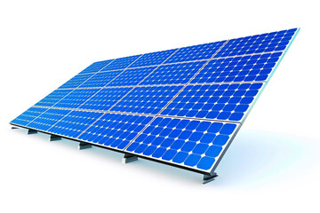 Renewable Resources: 3D Solar Panel Graphic