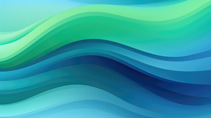 Wavy oval shapes in blue and green color textured wallpaper for background