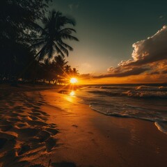 beautiful Sunset by the Sea