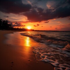 beautiful Sunset by the Sea