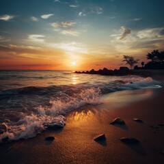 Obraz premium beautiful Sunset by the Sea