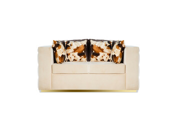 Luxurious classic sofa on a white background
