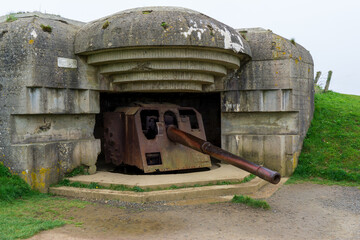 German World War II Artillery in Normandy