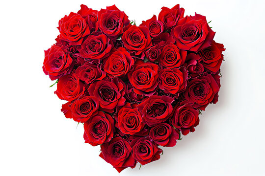 heart roses, AI generated image