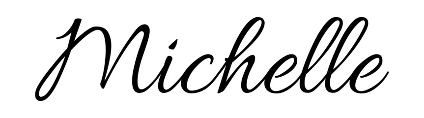 Michelle - black color - female name - ideal for websites, emails, presentations, greetings, banners, cards, books, t-shirt, sweatshirt, prints, cricut, silhouette,