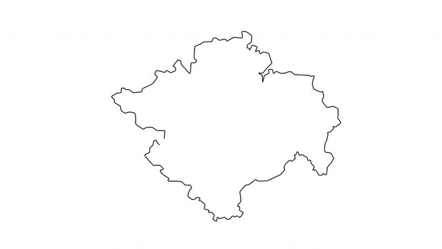 animated sketch map of the island of South Sumatra in Indonesia
