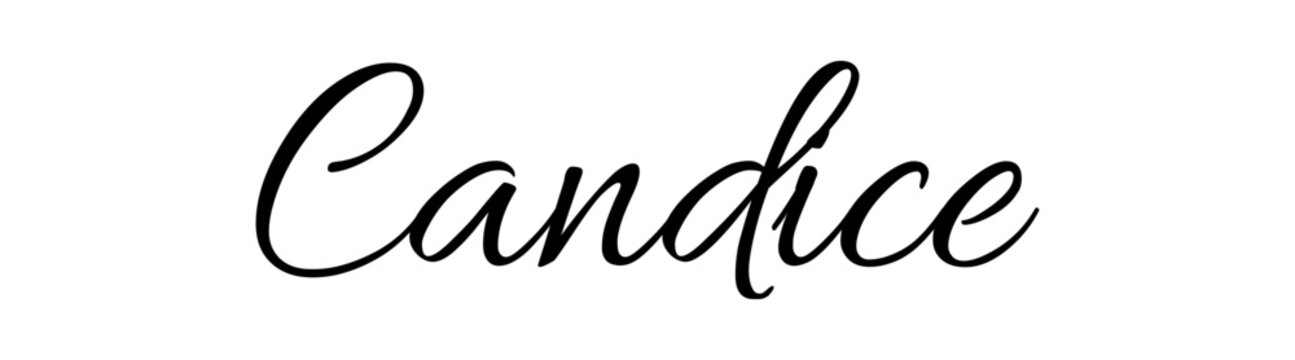 Candice- black color - female name - ideal for websites, emails, presentations, greetings, banners, cards, books, t-shirt, sweatshirt, prints, cricut, silhouette,