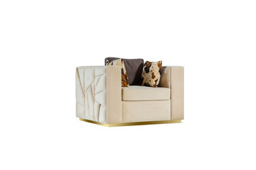 Luxurious classic sofa on a white background
