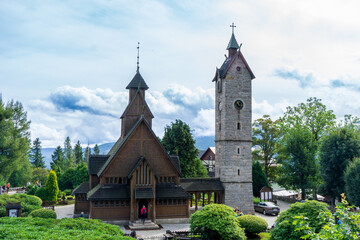 Fototapeta premium Swiatynia Wang Stabkirche Wang Karpacz