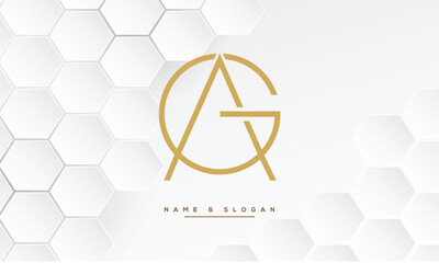 AG or GA Alphabet letters icon logo monogram