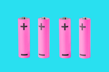 AA battery cylinder alkaline. Pink chargers