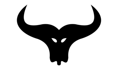 black bull vector silhouette