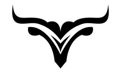 bull head concept vector logo