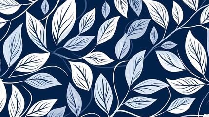 seamless background picture with leaf pattern, leaves, trees, tree branches