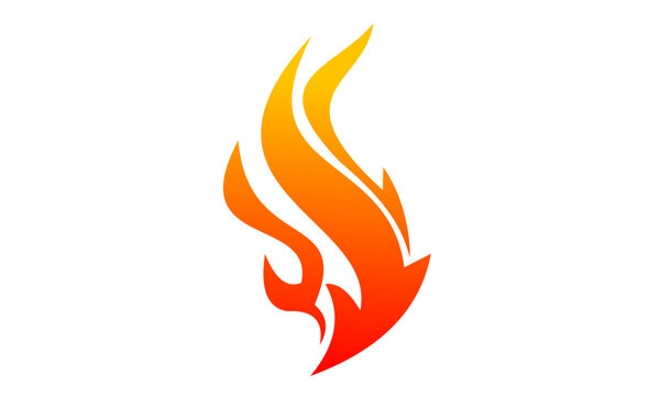 red hot fire logo vector