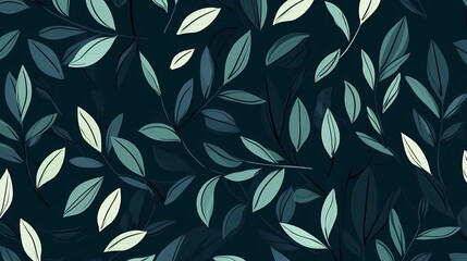 Fototapeta premium seamless background picture with leaf pattern, leaves, trees, tree branches