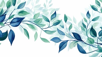 Fototapeta premium seamless background picture with leaf pattern, leaves, trees, tree branches