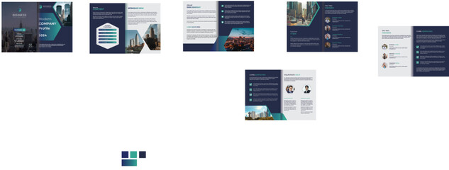 Creative Corporate Business Bifold Flyer Brochure Template Design.