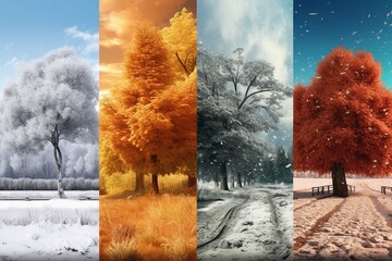 All seasons of the year in one picture