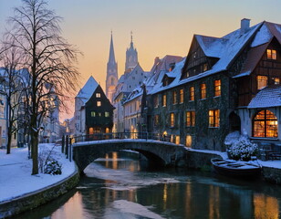 Naklejka premium Winter in alps