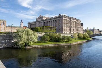 Fototapeta na wymiar Riksdag Parlament Szwecji 
