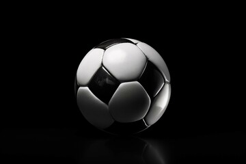 
Black and White Football Isolated on Black Background. photography