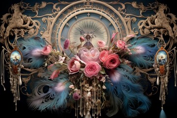 Fototapeta premium Ornate dreamcatcher tapestries, woven with threads of hope and woven dreams - Generative AI