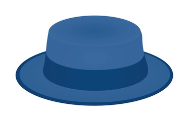 Blue summer hat. vector illustration