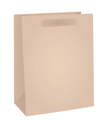 Brown paper bag. vector illustration