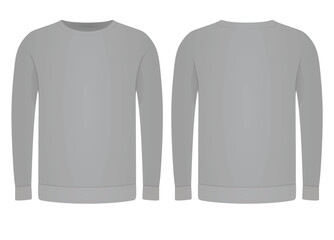 Grey sweatshirt blazer. vector illustration