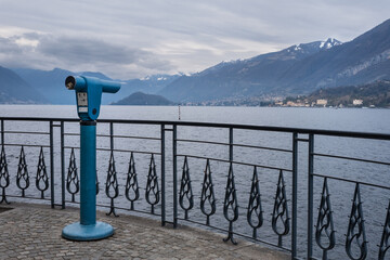 Coin-operated tower viewer, Bellagio, Italy - 714311372