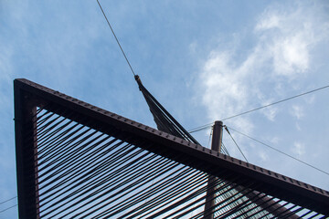 cable car pier over sky