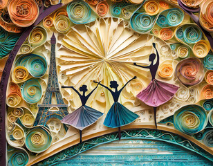 Danseuses à Paris selon l'art du paperolle