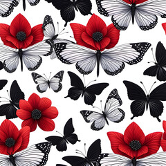 Imagine coming across a mesmerizing butterfly flaunting a captivating combination of pure white and vibrant red hues. Its delicate wings are adorned with intricate patterns and exquisite details that 