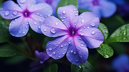 Periwinkle flower has beautiful pattern and petals