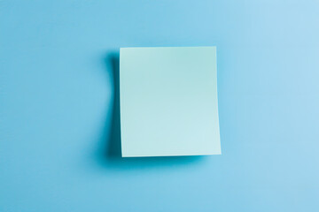 Simple Blue Note on Office Wall - Generative AI