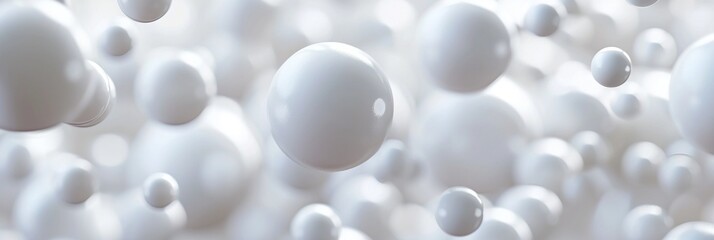 Abstract background with 3d geometric shapes. Modern cover design. Ads banner template. Dynamic wallpaper with balls or particles.